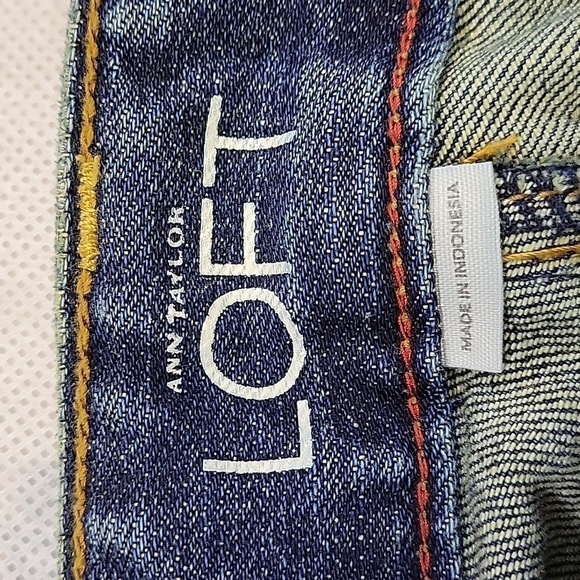 LOFT Womens Curvy Boot Dark Wash Stretch Jeans Size 2 - Picture 7 of 10